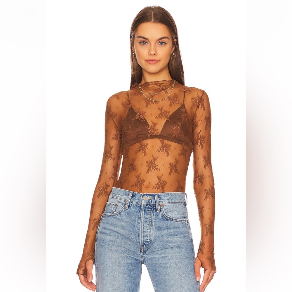 NEW: Free People Lady Lux Layering Top, Large, Brown
